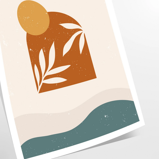 space boho abstract art poster perfect blend creativity tranquility captivating wall ideal gift lovers various sizes A4 cm A0 home stunning print