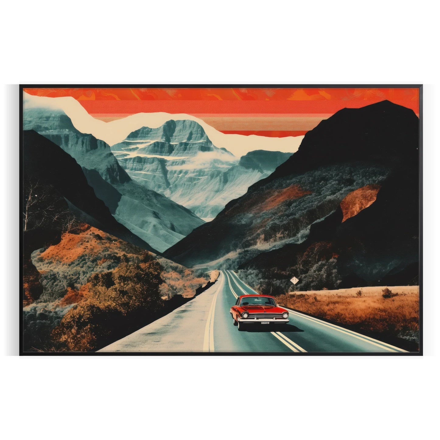 space Boho Abstract Bohemian 17 wall art poster vibrant green red hues captivating artwork touch flair decor gift personal statement print available frameless presentation