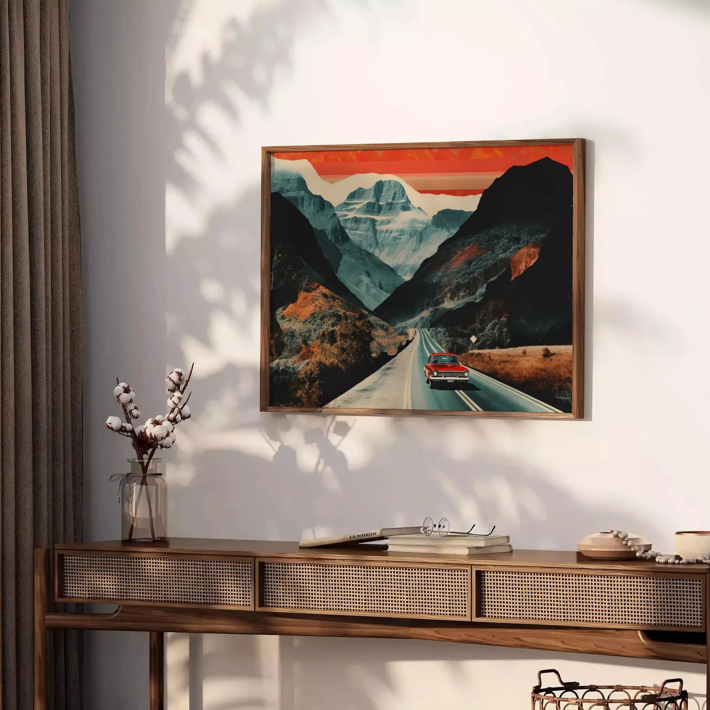 space Boho Abstract Bohemian 17 wall art poster vibrant green red hues captivating artwork touch flair decor gift personal statement print available frameless presentation