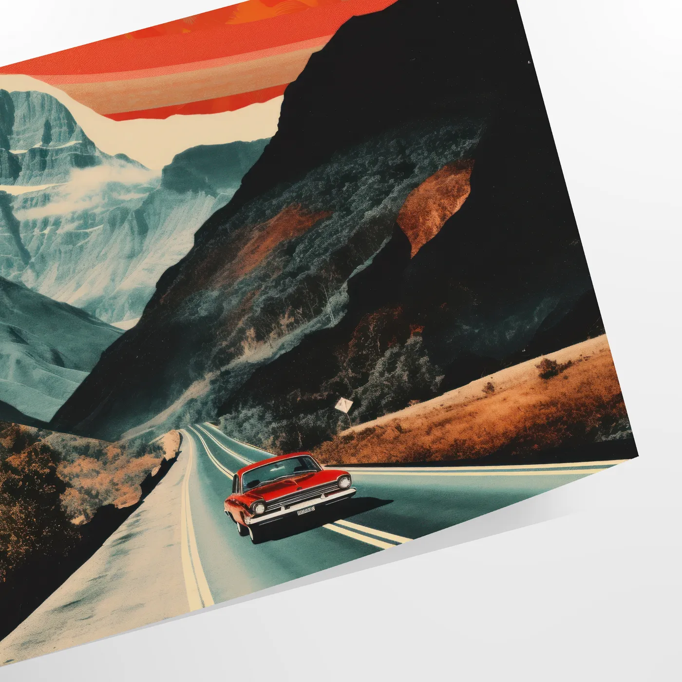 space Boho Abstract Bohemian 17 wall art poster vibrant green red hues captivating artwork touch flair decor gift personal statement print available frameless presentation